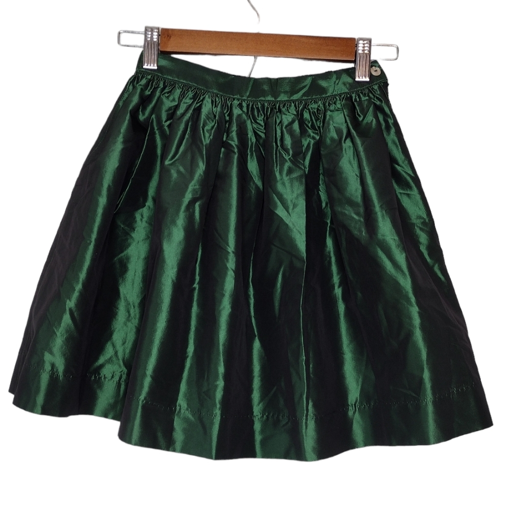 Oscar de la Renta Shimmering Emerald Skirt
